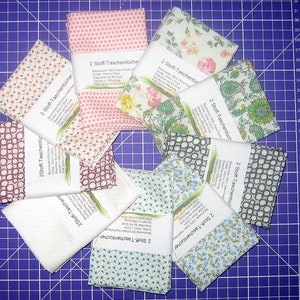 Stofftaschentuch 2er-Set, Baumwolle, Zero Waste, Wiederverwendbar, Geschenk, Kleinigkeit, TaTüTa, Mitbringsel, Dankeschön, Umwelt, Stoff