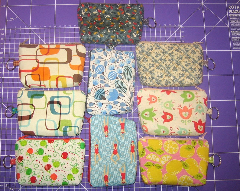 kleines Etui, VERSANDFERTIG Mini-Etui, Schlüsselanhänger, Taschenanhänger, Kartenmäppchen, Kleingeldbörse, kleiner Geldbeutel, Geschenk Bild 1