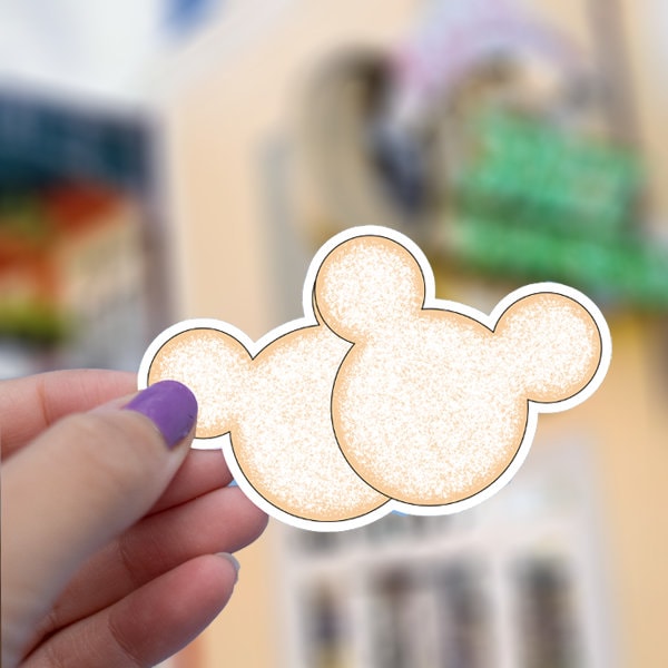 Mouse shaped Beignet Sticker