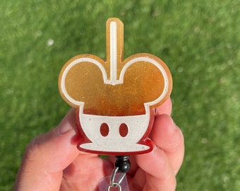 Mickey Shaped Caramel Apple Badge Reel | Disneyland | Ready to Ship