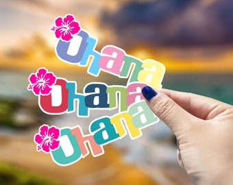 Ohana Sticker | Hawaii Sticker | Bujo | Waterbottle Sticker | Decal