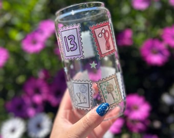 Popstar Girl Stamp Glass Cup | 16 oz.