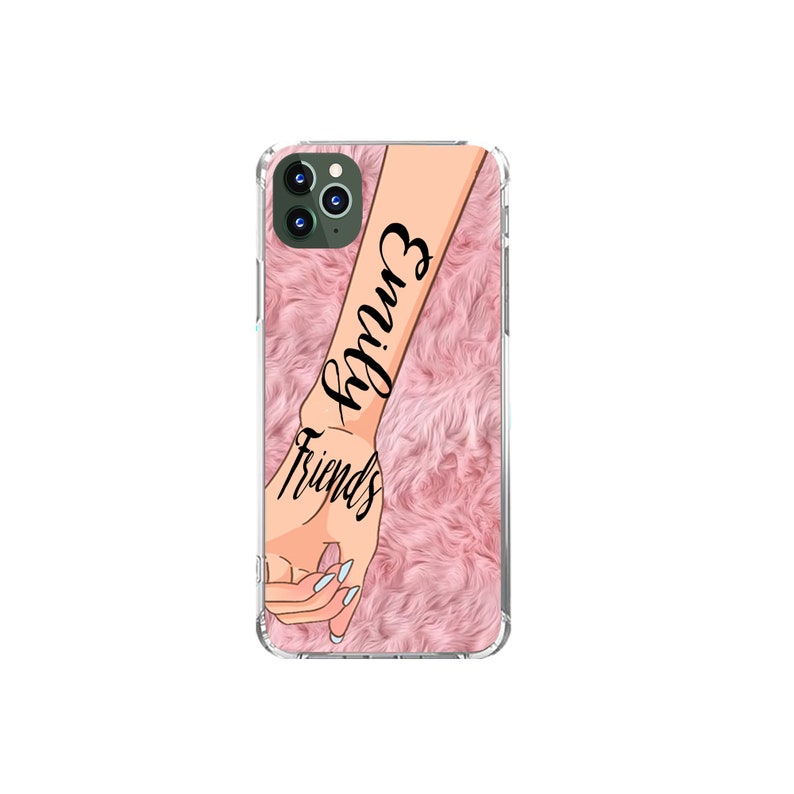Personally named iPhone 11 6 6s 6 Plus 7 8 Plus X Xs Max Xr tattoo Rose bff best friends forever love infinite