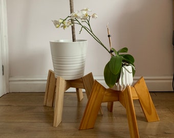 Handmade Wooden Stool/ Rustic Stool/ Wooden Plant Stand - Etsy