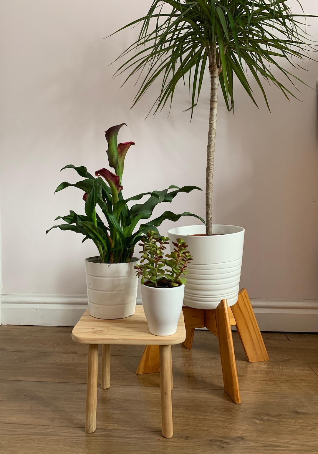 Handmade Wooden Stool/ Rustic Stool/ Wooden Plant Stand - Etsy