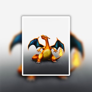 Mega Charizard Y vs Mega Charizard X Pokemon Print Poster Wall Art Picture  A4 +