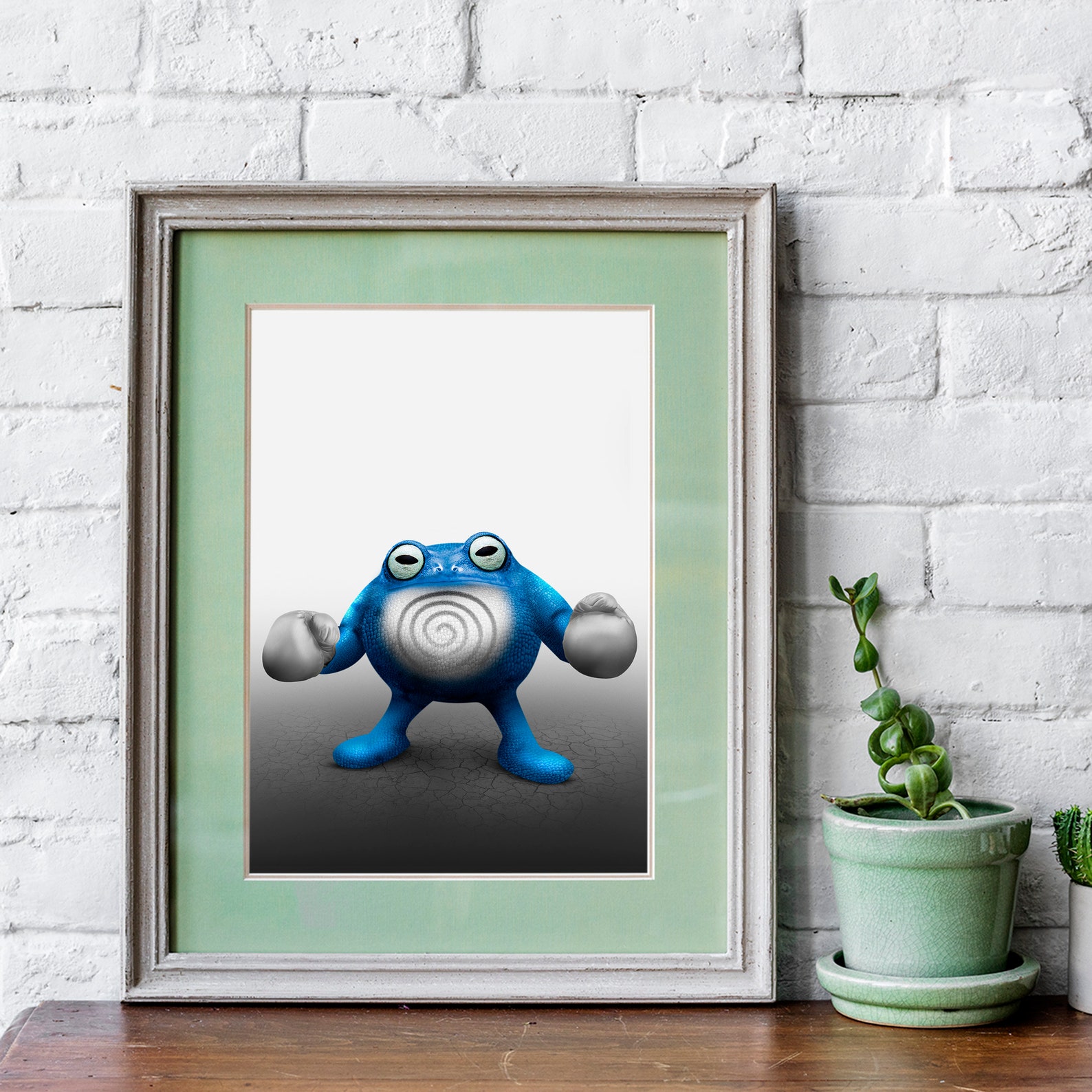 Poliwrath Art Print / Tadpole Pokemon Poster / Pokemon Art Etsy