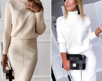 vintage sweater skirt set