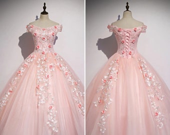 vintage pink prom dress