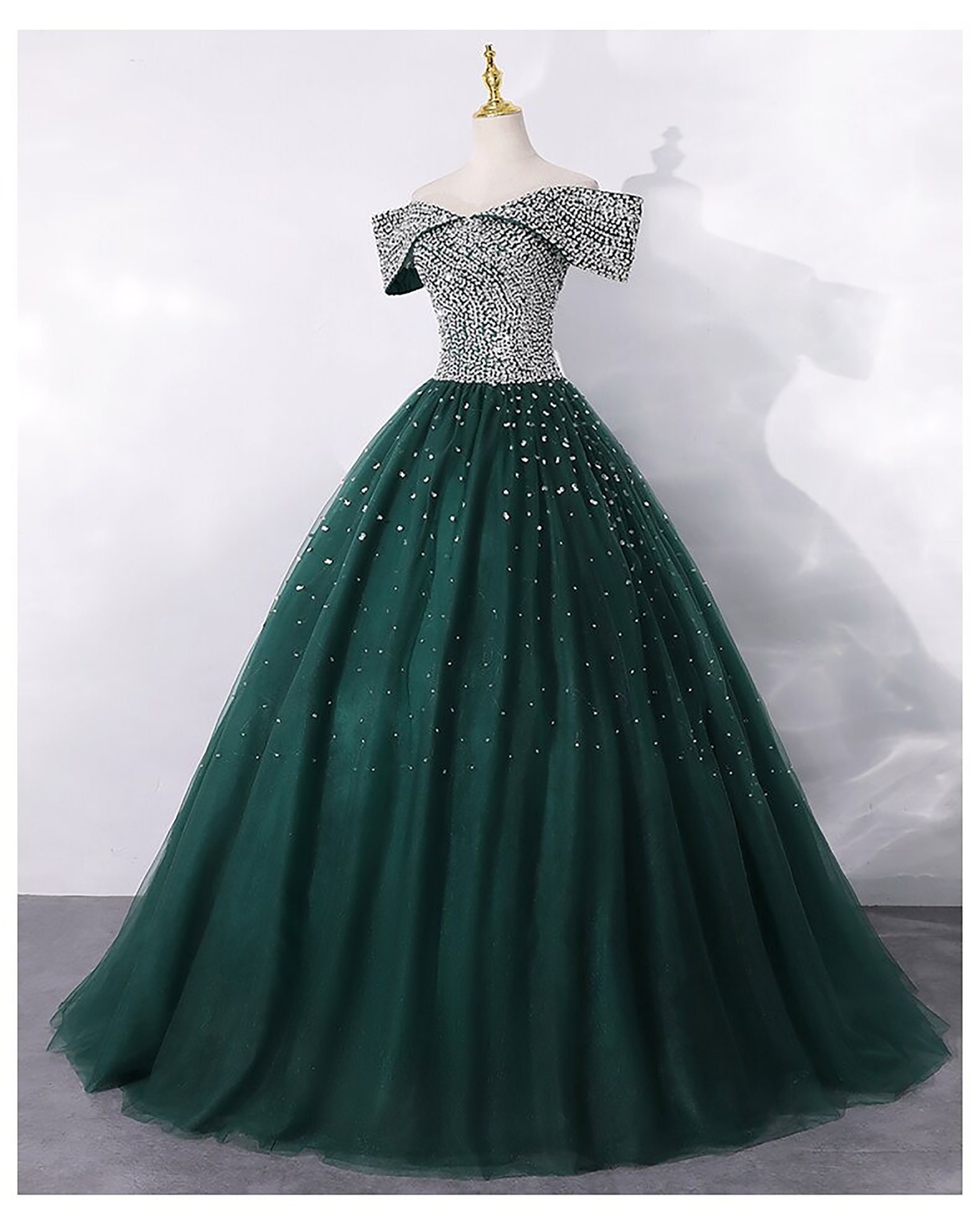 Green Formal Dress - Etsy