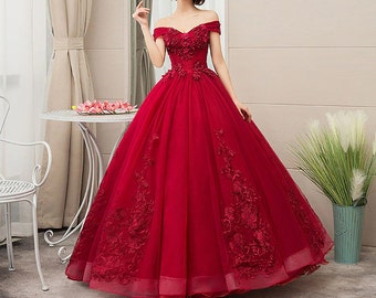 Red Ball Gown - Etsy