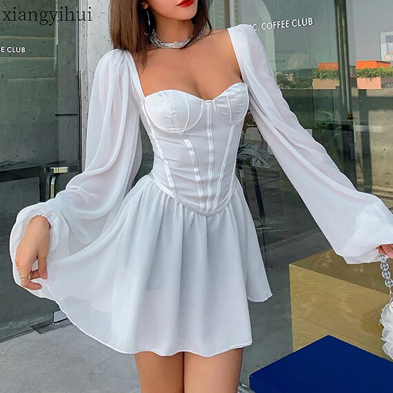 puffy cottage core dress