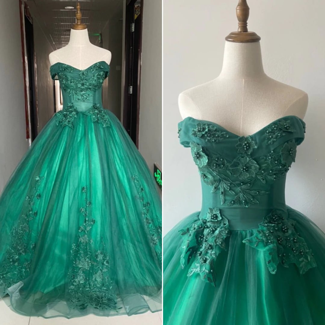 Prom Dress Embroidered With Flowers Women Ball Gown Dress off - Etsy