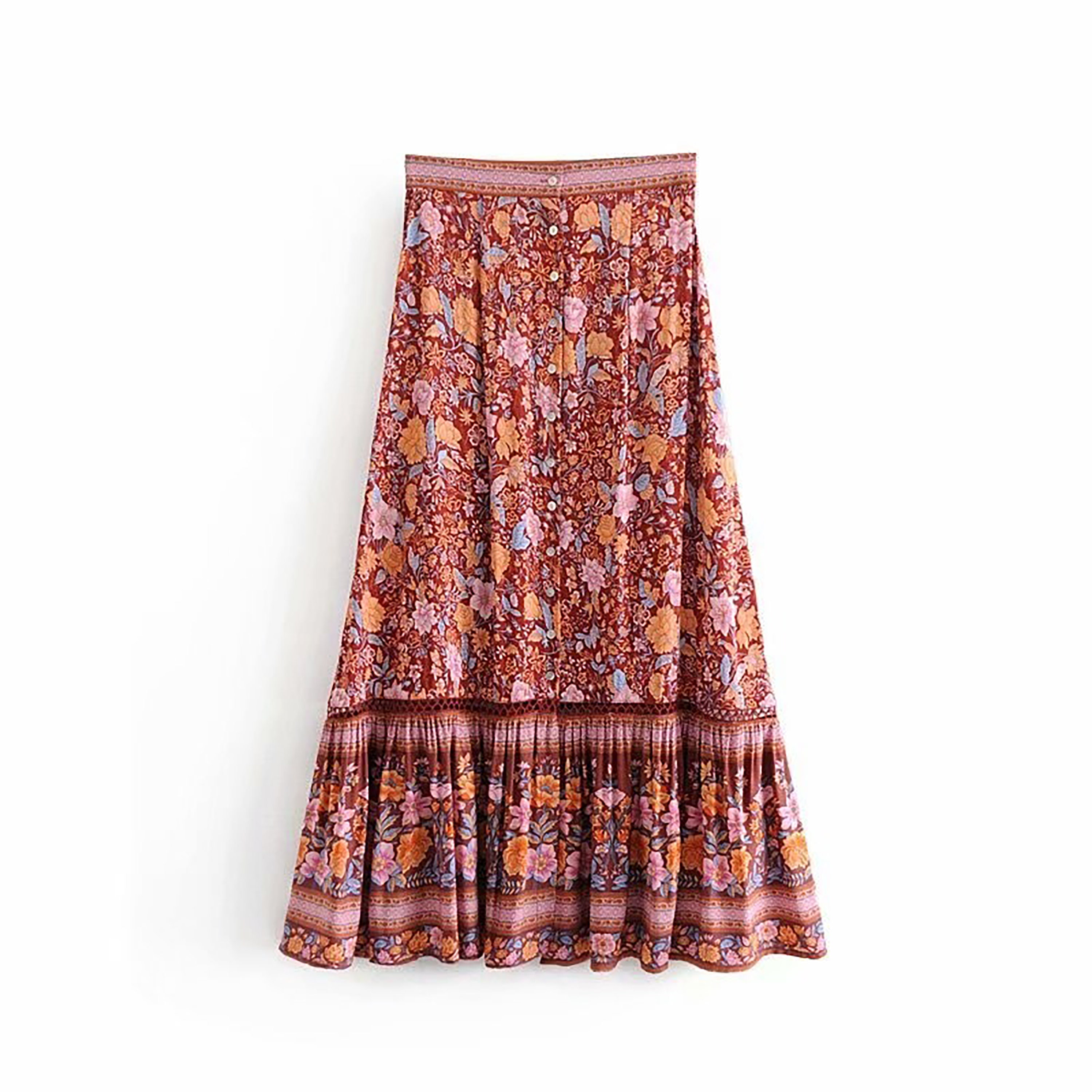 Unique Elegant Boho Skirt Floral Printed with unique design | Etsy