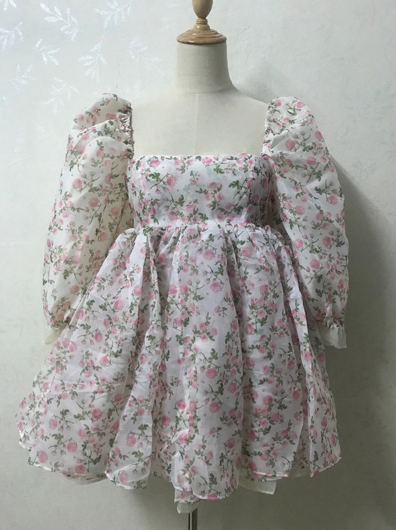 Floral Puffy Dress For Birthday Party Disney Short Dress For Etsy 日本