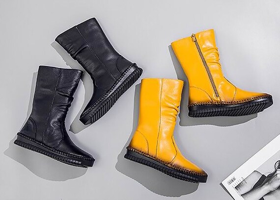 mid calf boots winter