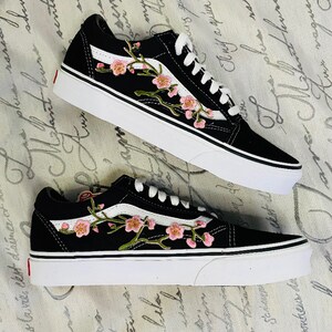vans white and pink cherry blossom