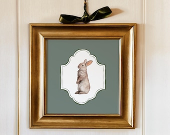 Sage Green Nursery Bunny Prints Download Cottagecore Art Vintage Nursery Wall Art Bunny Nursery Wall Art Trendy Decor