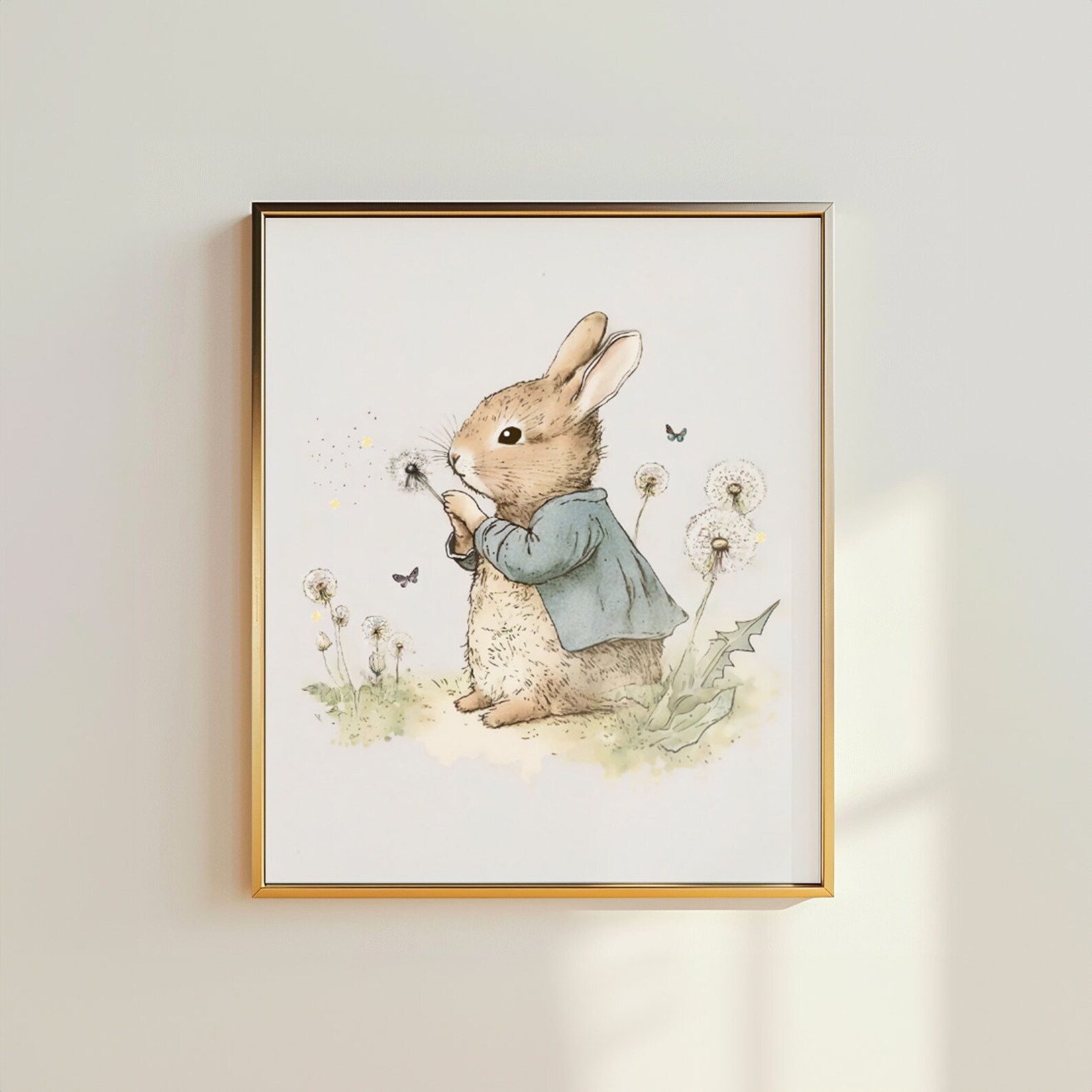 Vintage Nursery Decor, Bunny Rabbit Wall Art, Bunny Art Prints, Cottage ...