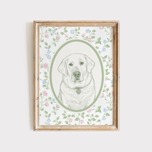 Badly Drawn Dog Art, Badly Drawn Cat Portrait, Custom Pet Poster, Custom Pet Portrait, Hand Drawn Pet Poster