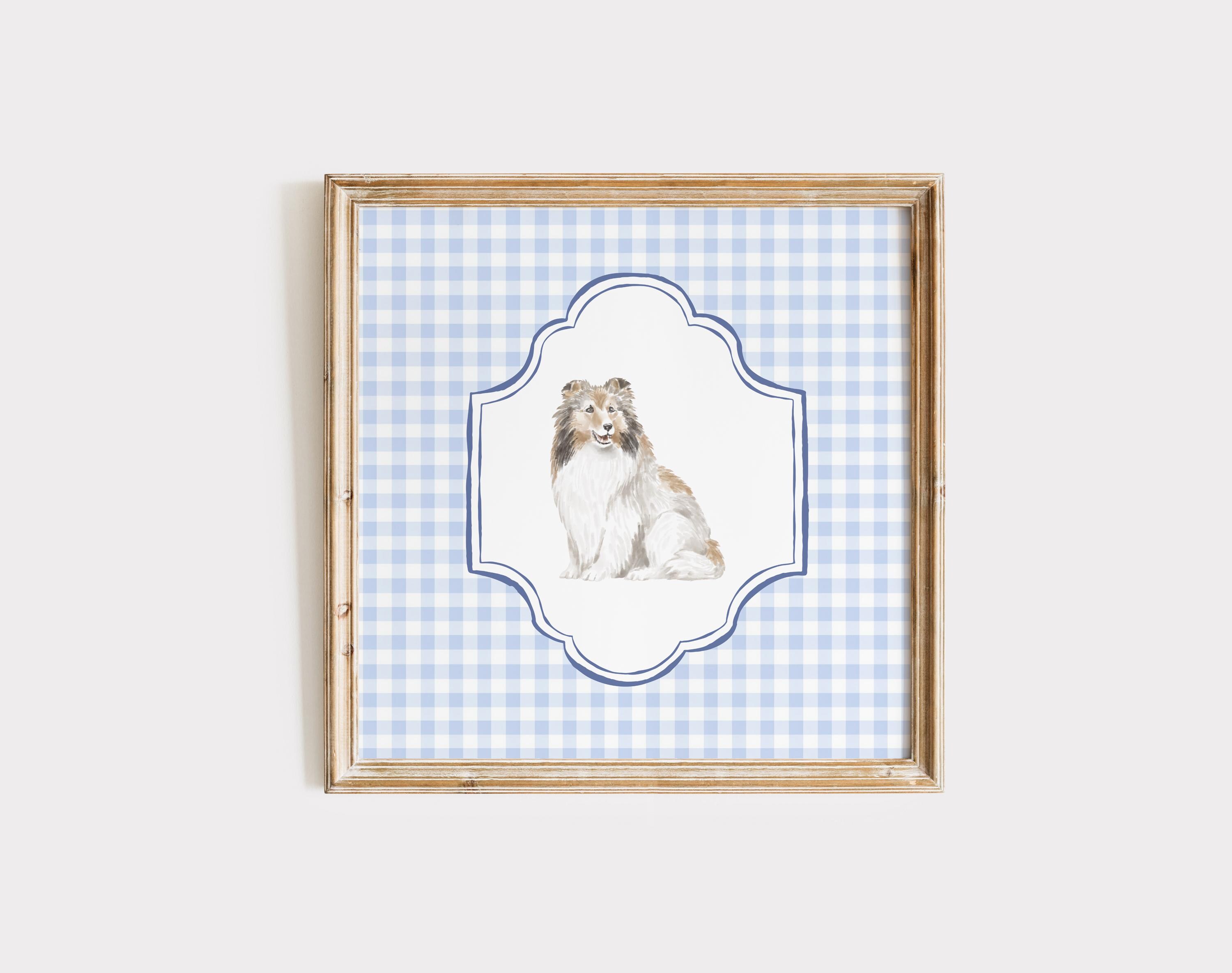 Dog Wall Art Print Dog Decor Shetland Sheepdog Art Shetland