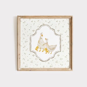 Goose Prints Nursery Cottagecore Art Vintage Nursery Wall Art Cottagecore Nursery Silly Goose Nursery Print Trendy Decor