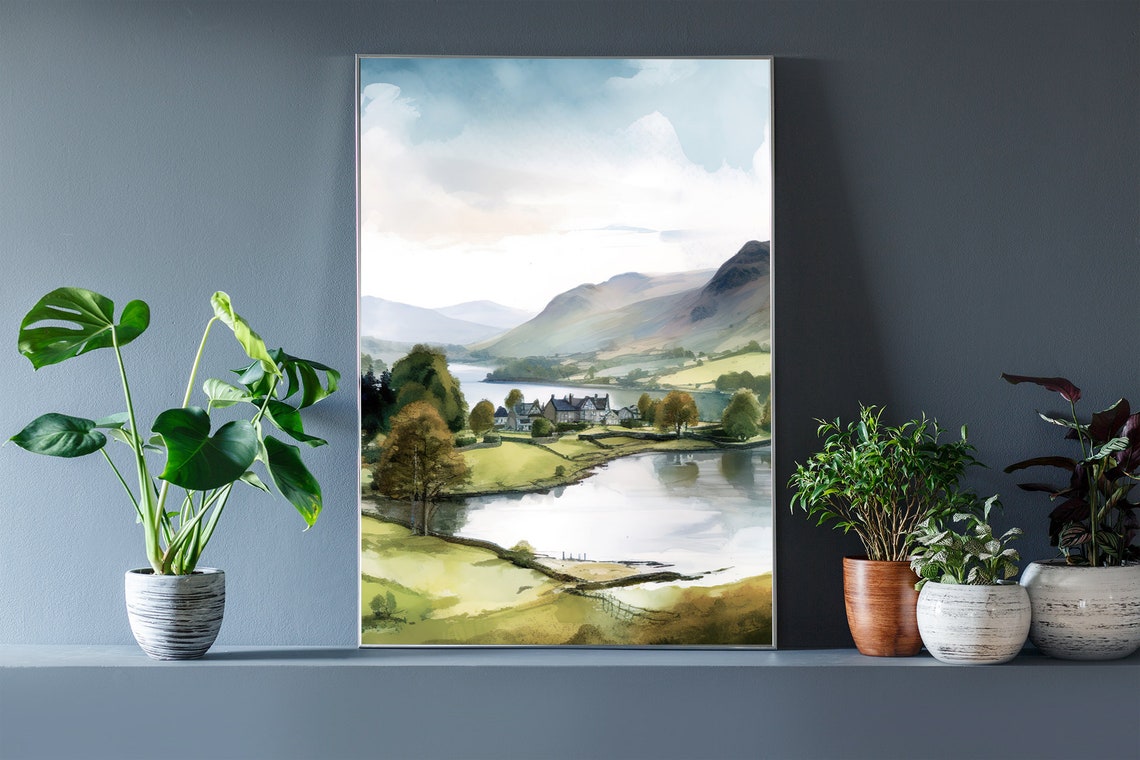 England Lake District Wall Art British Countryside Printable Etsy