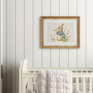 Vintage Nursery Decor, Bunny Rabbit Wall Art, Bunny Art Prints, Cottage ...