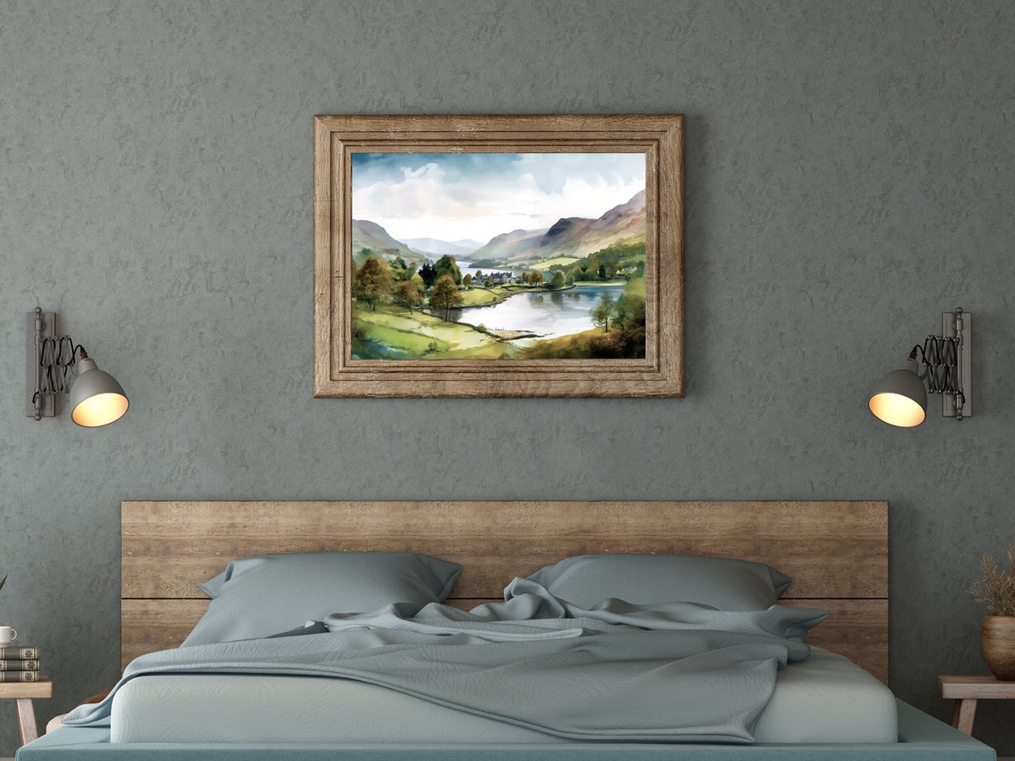 England Lake District Wall Art British Countryside Printable Etsy