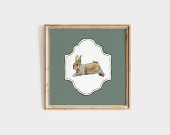 Sage Green Nursery Bunny Prints Download Cottagecore Art Vintage Nursery Wall Art Bunny Nursery Wall Art Trendy Decor