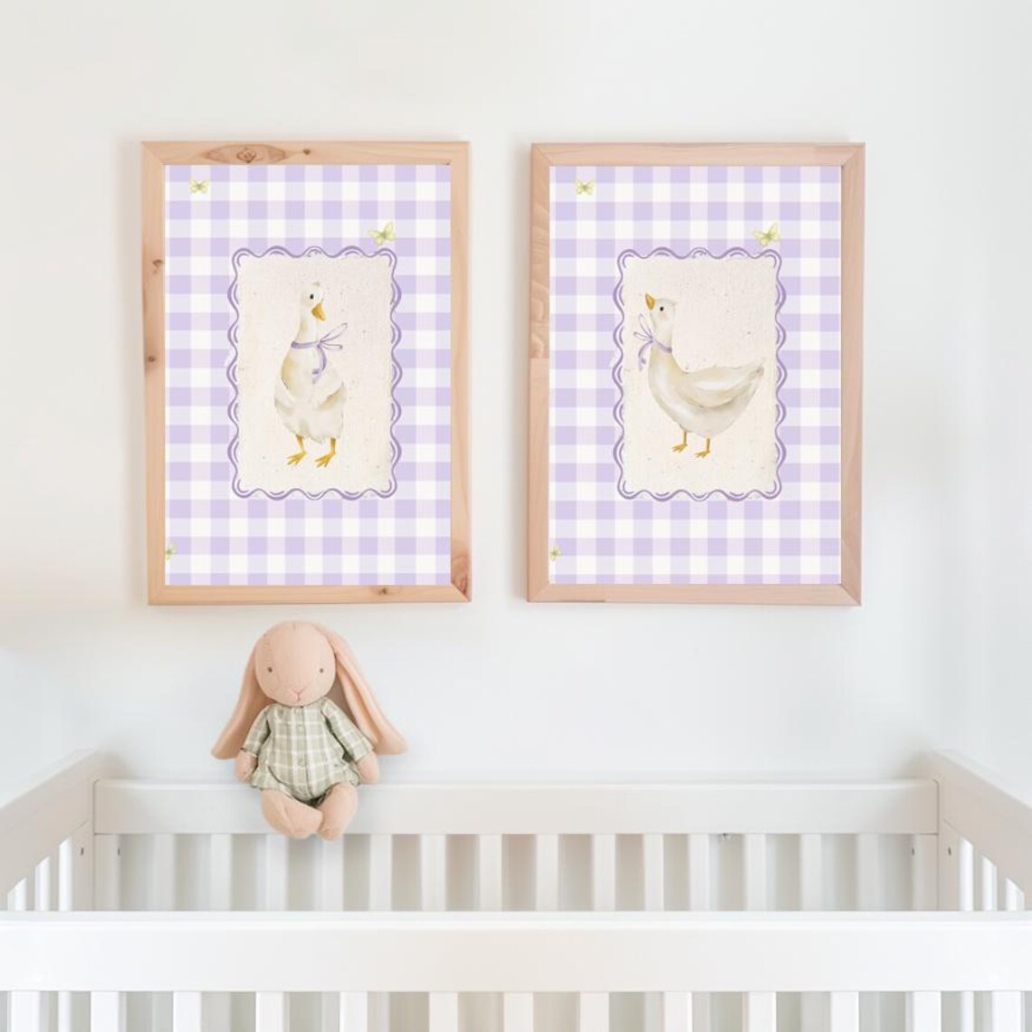 Lilac Nursery Decor Goose Prints Nursery Cottagecore Art Cottagecore ...