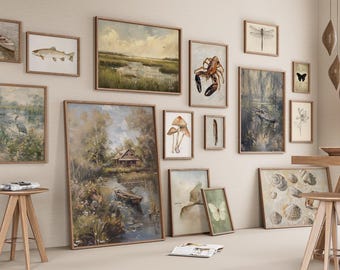 Marsh Landscape Art Prints, Wetlands Print, Marsh Print Art, Wildlife Habitat, Nature Wall Art