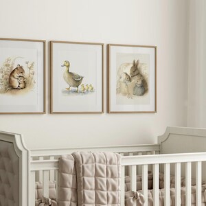 Vintage Nursery Decor, Digital Print Bundle, Animal Art Prints, Cottage ...