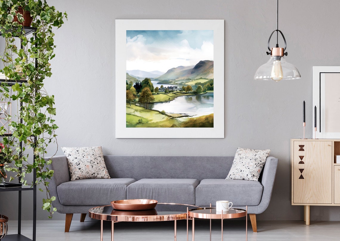 England Lake District Wall Art British Countryside Printable Etsy