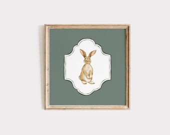 Sage Green Nursery Bunny Prints Download Cottagecore Art Vintage Nursery Wall Art Bunny Nursery Wall Art Trendy Decor