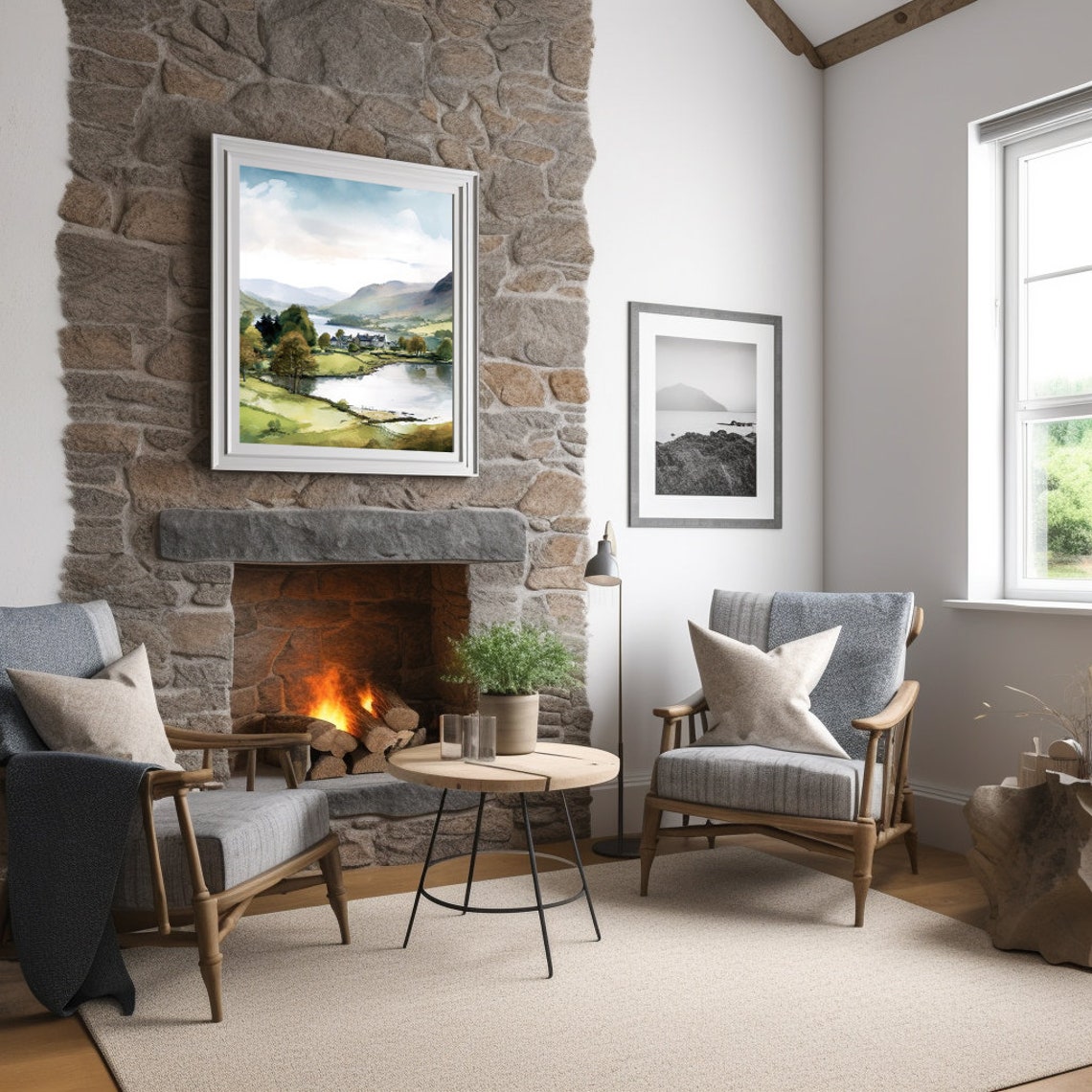 England Lake District Wall Art British Countryside Printable Etsy