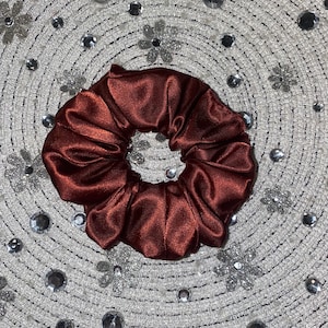 rustic satin silky scrunchie