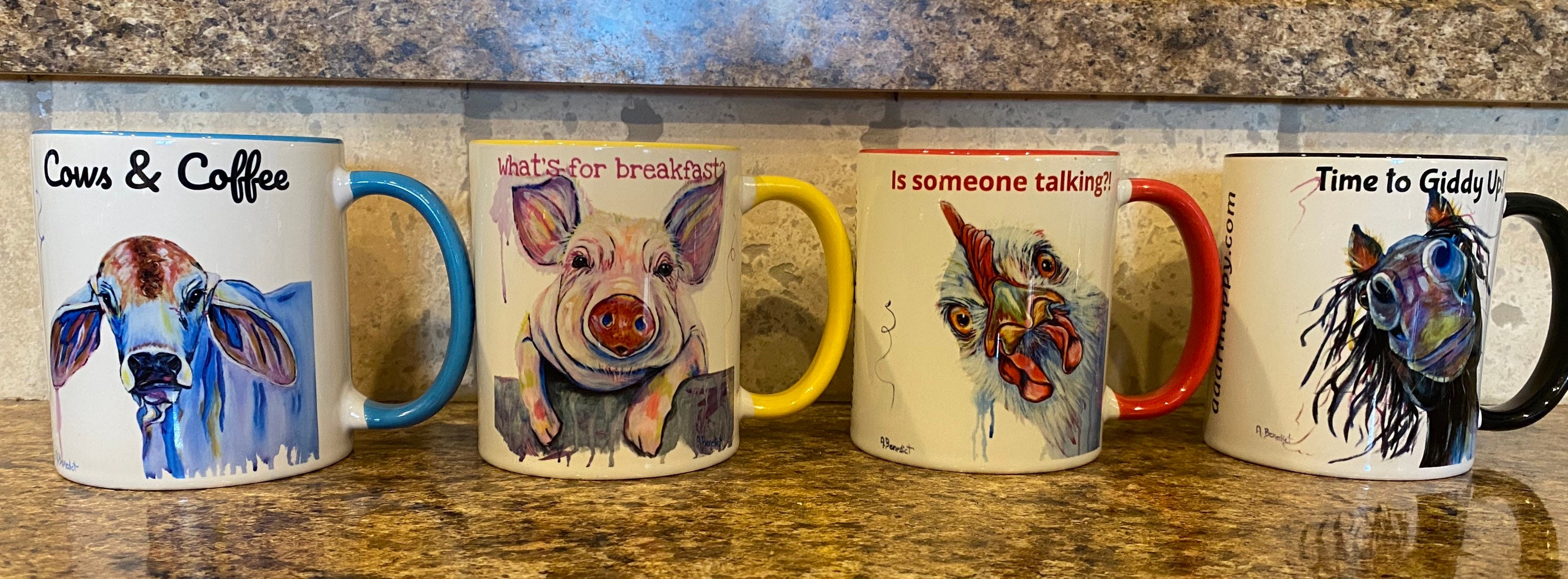 Farm Animal Coffee Mugs Etsy