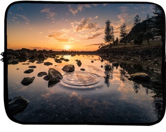 Scenic Nature Water Reflection Laptop Tablet Sleeve Case - Scenic Water Laptop Sleeve - Case Support MacBooks iPad Surface Pro PC & More