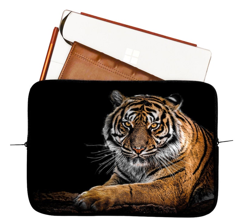 Tiger Laptop Case Sleeve Bag Handmade Quality Guarantee - Etsy