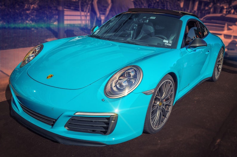 Порше 911 Каррера 4s цвет бирюзовый