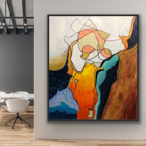 Extra Large Painting on Canvas, Modern Original Large Abstract Painting Contemporary Art Modern Oil Painting Large Painting Acrylic