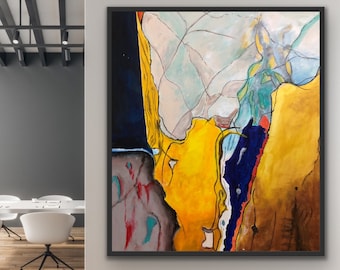 Minimalist Abstract Oil Painting Decorative Extra Large Oil Painting On Canvas, Office Decor Home Decor Minimalist Painting Colorful artwork