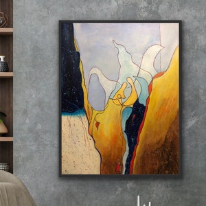 Abstract Painting Canvas Original Large Acrylic Canvas Wall Art, Expressionism acrylic Decorative Modern Painting Wall Art on Canvas