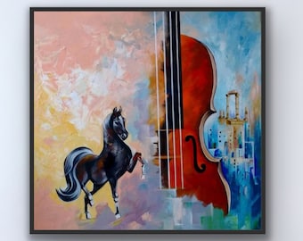 自由の力 馬の抽象画 - Etsy 日本