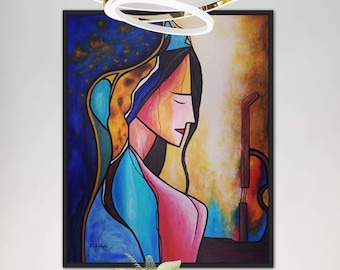 Cubism oil painting, Cubism Abstract Art, Contemporary Modern Painting On Canvas, Large Wall Art