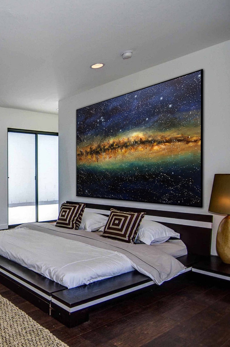 Galaxy painting on canvas
