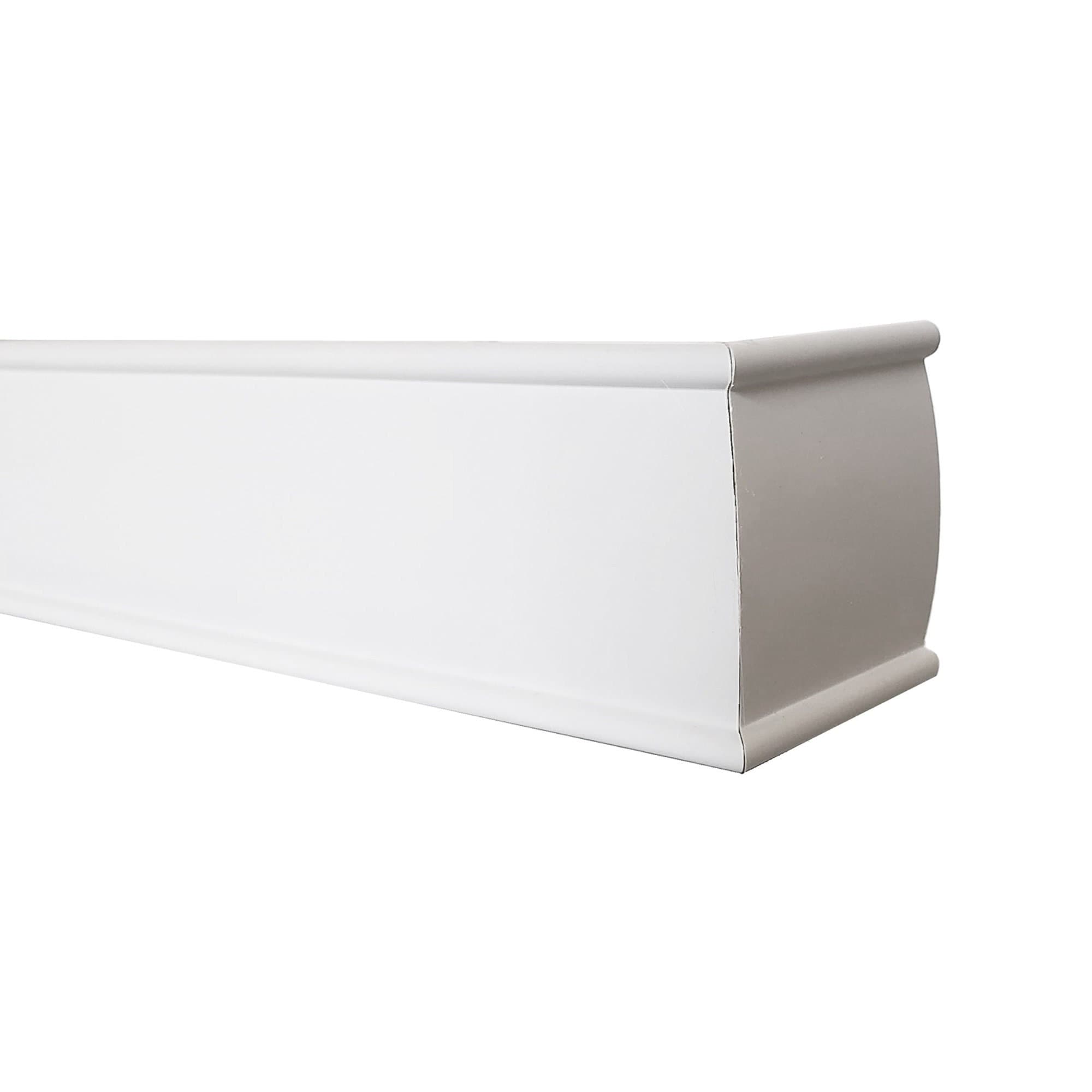 TailorView, 2 1/2"H Faux Wood Valance for Horizontal (Venetian) Window Blinds, Inside or Outside Mount, White