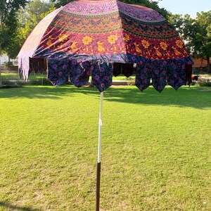 Indischer handgemachter Mehrfarbiger Mandala Sonnenschirm | Etsy