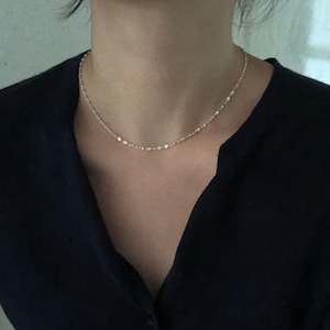 Unique Chain Necklace, 925 Sterling Silver Necklace, Choker Style Silver Necklace, Silver Chain Necklace, Gift Idea, Gift for her